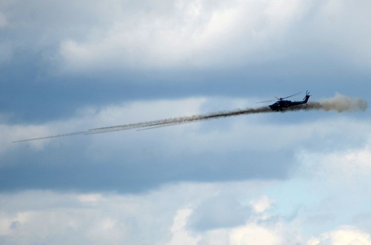 تحطم هليكوبتر  للقوات الجوية الفضائية الروسية في سوريا