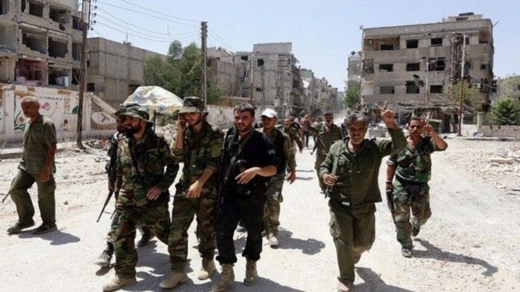 الجيش السوري يتقدم في محيط حقل الشاعر شرقي حمص
