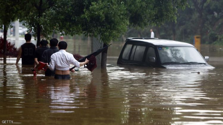 ملايين النازحين في الصين جراء الأمطار