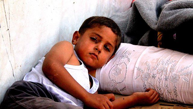 Suriyanın terrorçuların işğalı altında olan şəhərlərində aclıqdan 17 uşaq ölüb