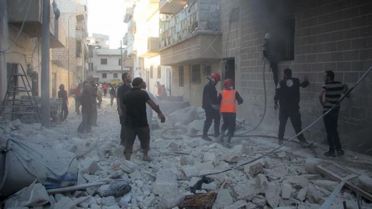İdlibdə yaşayış binasına vakuum bombası atılıb 20 ölü, 24-dən çox yaralı
