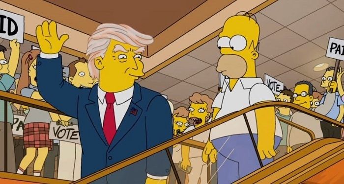 16 il bundan qabaq cizgi filmdə Trampın prezident seçiləcəyi bildirilib Simpsonlar