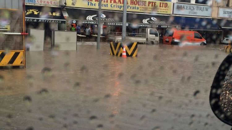 Flash floods hit Singapore on Christmas Eve