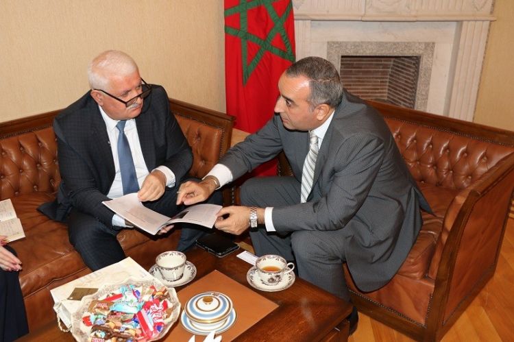 لقاء رئيس المؤسسة الأورآسيوية الدولية مع السفير المغربي