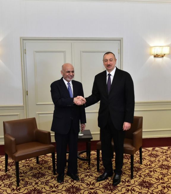 Azerbaijan President Ilham Aliyev met with Afghan President Mohammad Ashraf Ghani in Munich