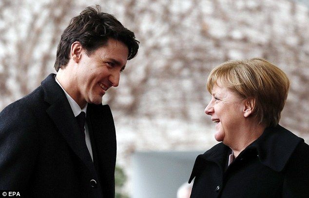 After Ivanka and Kate were charmed, now German leader Angela Merkel has THAT look in her eyes for Canada's PM Trudeau love!