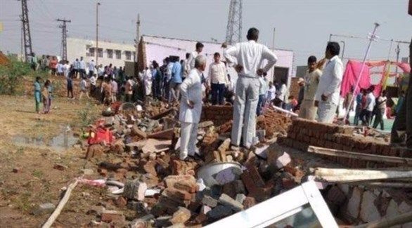 26 قتيلاً في انهيار جدار خلال حفل زفاف بالهند