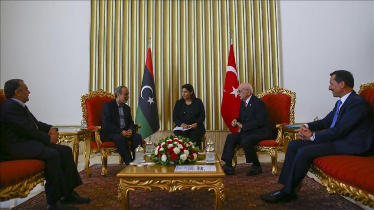 رئيس البرلمان التركي يستقبل رئيس المجلس الأعلى الليبي