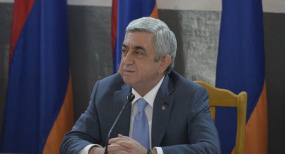 Серж Саргсян: «Если кто-то скажет, что Армения будет богаче Азербайджана, гоните этого шарлатана»