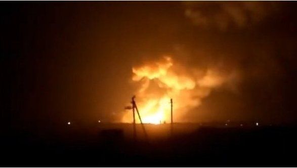 Взрыв на военном складе в Украине