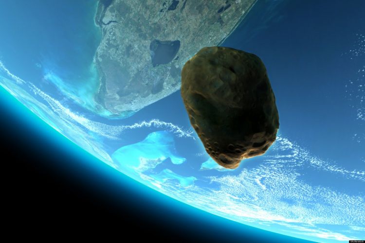 Видео сближения гигантского астероида с Землёй