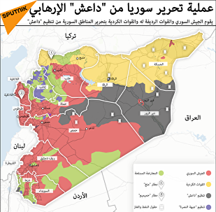 "خريطة توزع القوى في عملية تحرير سوريا من "داعش