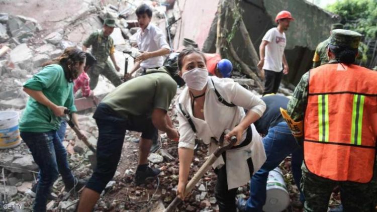 ارتفاع جديد بعدد ضحايا زلزال المكسيك