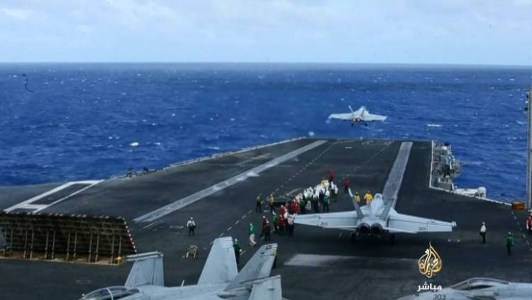شاهد: أكبر حاملة طائرة أمريكية تكشف استعدادها القتالي لـ "بيونغ يانغ"