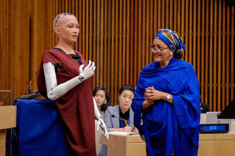 Робот София приняла участие в обсуждениях в штаб-квартире ООН