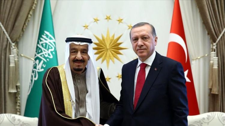 أردوغان يبحث هاتفيا مع الملك سلمان الأوضاع في سوريا