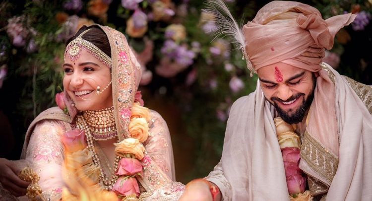 زواج النجمة الهندية أنوشكا شارما من النجم الرياضي فيرات خولي