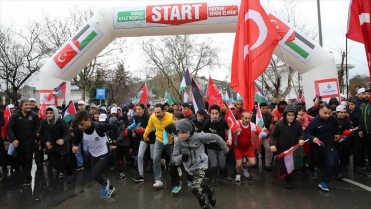 إسطنبول تشهد فعالية رياضية تضامنا مع القدس