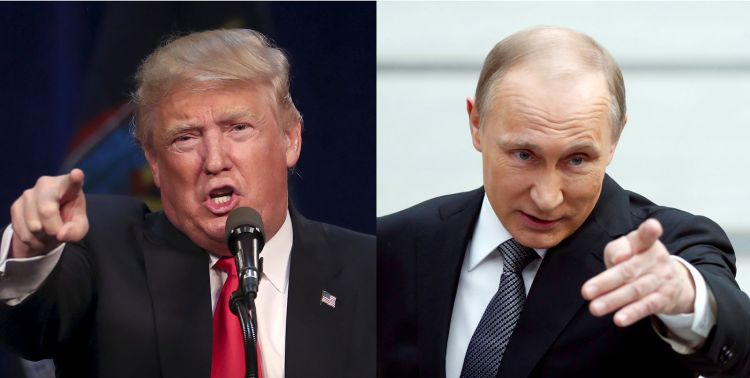 Saçlara Tramp və Putini çəkən saç ustası