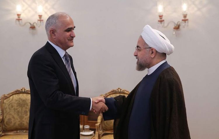Şahin Mustafayev İran prezidenti Həsən Ruhani ilə görüşüb