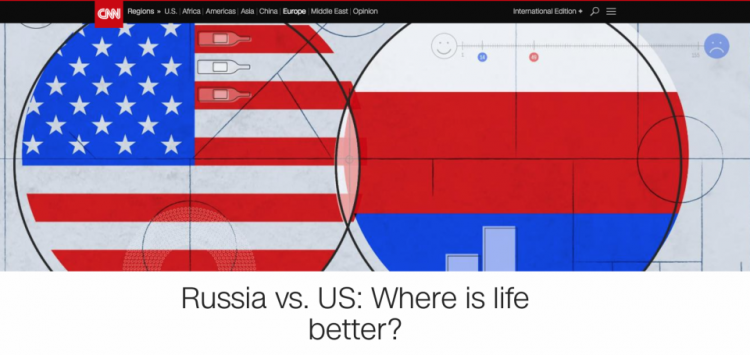 CNN сравнил жизнь в России и США