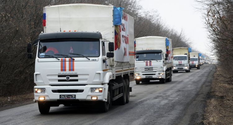 روسيا ترسل القافلة الـ 75 من المساعدات الإنسانية إلى دونباس