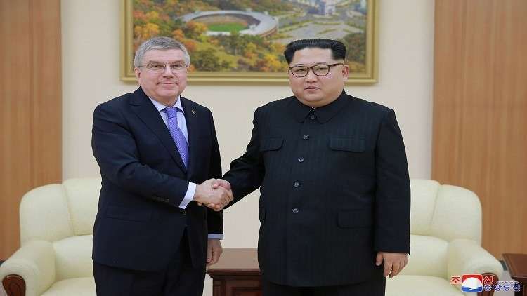 الزعيم الكوري الشمالي يتلقى ثناء من رئيس اللجنة الأولمبية الدولية