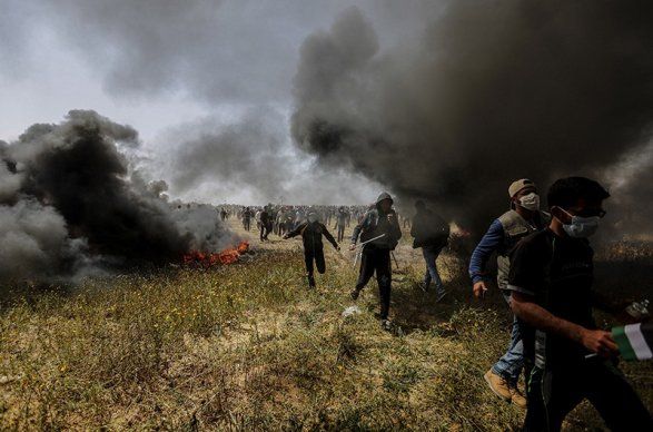 Массовые столкновения на границе сектора Газа