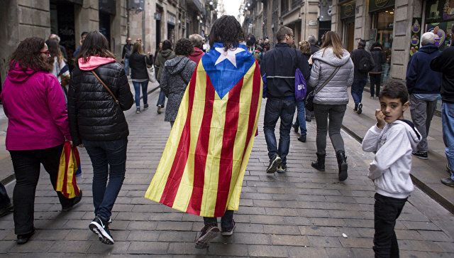 В Барселоне проходит акция с требованием освободить каталонских политиков