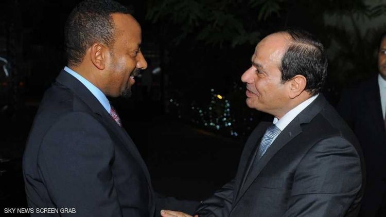 السيسي يبحث مع رئيس وزراء إثيوبيا تطورات سد النهضة