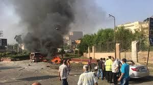 Vehicle catches fire in Cairo, explosion heard