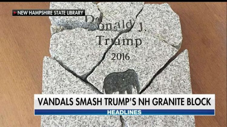 В Нью-Гемпшире разбили победный монумент Трампа