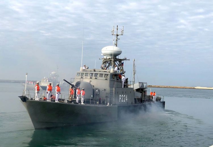 Военные корабли, участвовавшие в международном конкурсе Кубок моря-2018 покинули Бакинский порт