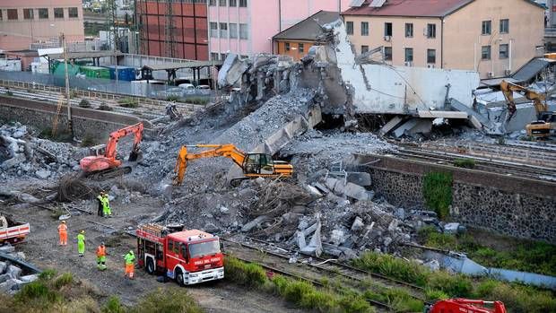 New car found in rubble of collapsed Genoa bridge