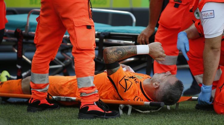 Вратаря Кьево госпитализировали после столкновения с Роналду