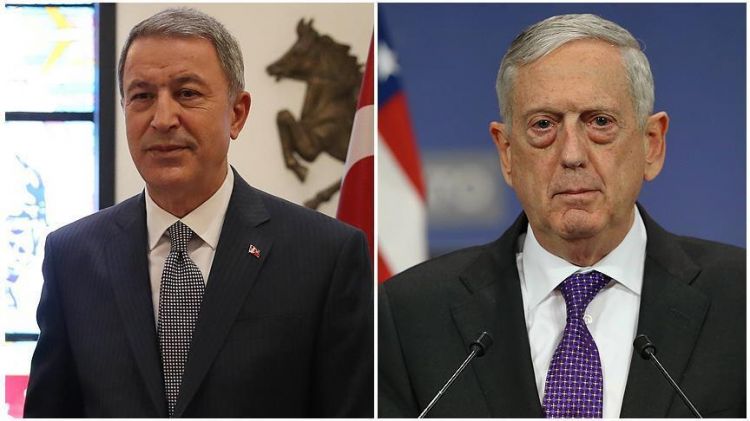 Turkish, American defense chiefs talk over phone