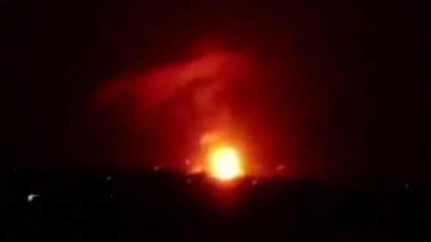 الحرب في سوريا: انفجارات في محيط مطار المزة العسكري بالقرب من العاصمة دمشق