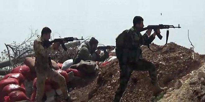 الجيش يحبط محاولة تسلل إرهابيين إلى نقاط عسكرية في ريف حماة الشمالي