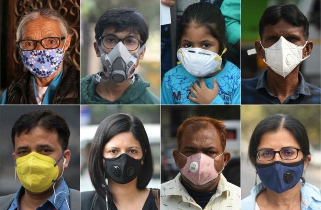 Delhi air: Eating berries and wearing masks to beat pollution