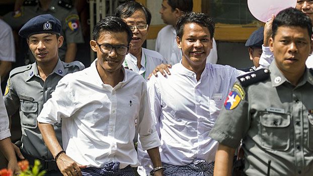 Myanmar authorities drop 'incitement' charges against journalists