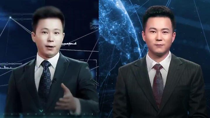 Chinese robot news readers