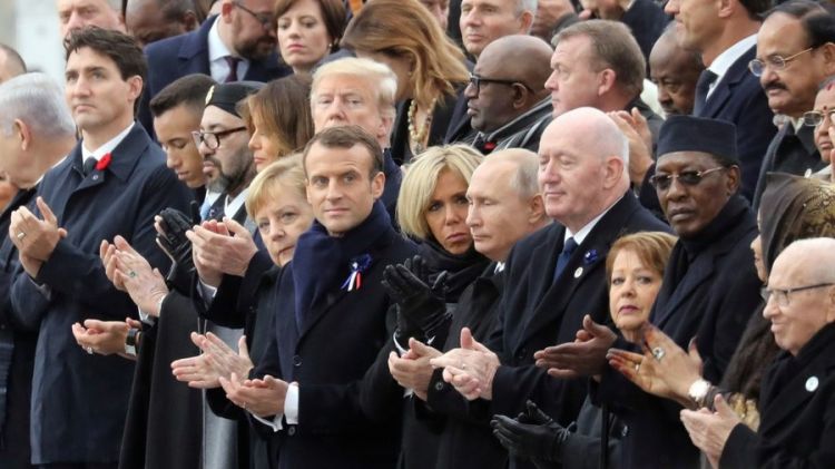 WWI Ceremony main events Putin chats with Trump and Macron thrashes nationalism