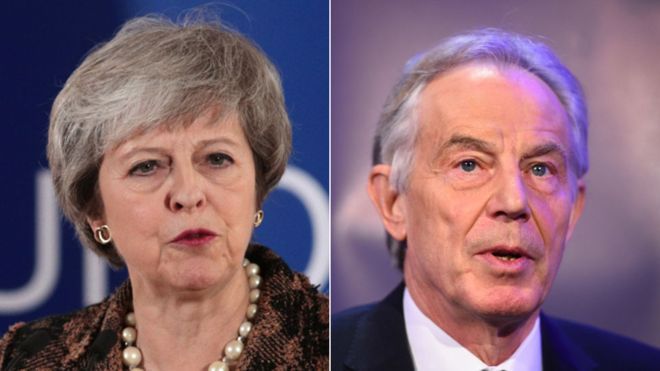 Blair clashes with May over Brexit