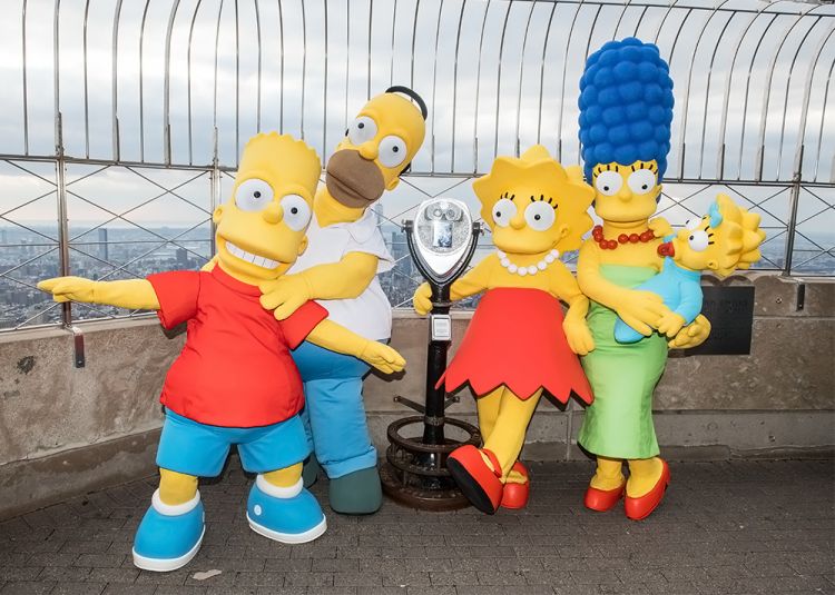 A work of Bart! The Empire State Building turns YELLOW to celebrate 30 years of The Simpsons