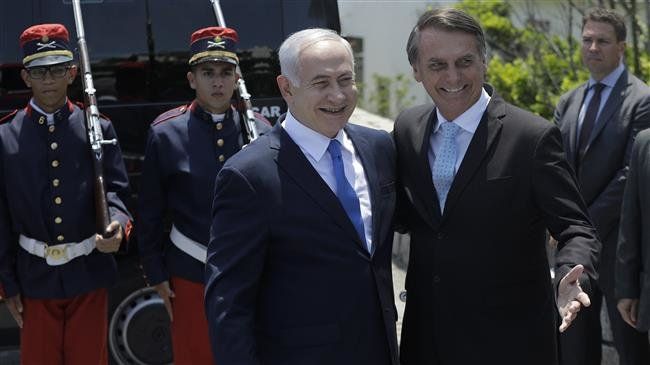Brazil's Bolsonaro hosts Netanyahu, avoids talks of embassy move to Jerusalem al-Quds