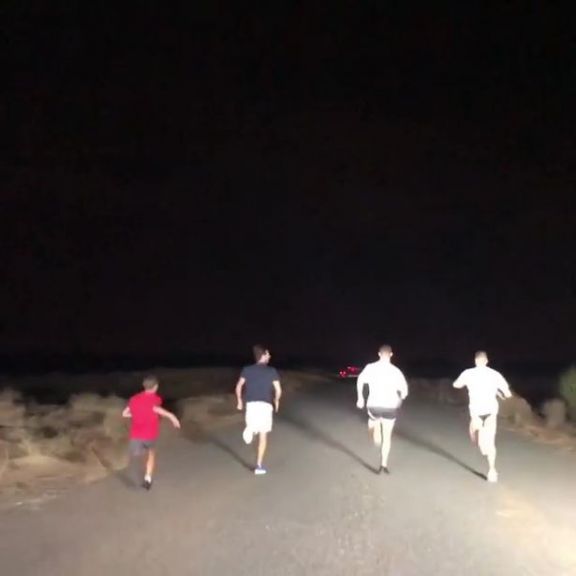 Cristiano Ronaldo takes family on a night time desert run