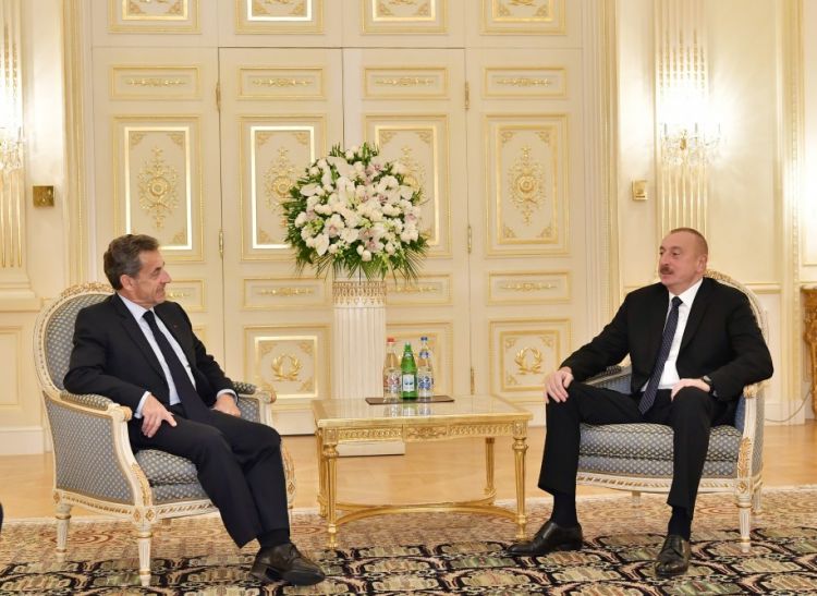 President Ilham Aliyev met with former French President Nicolas Sarkozy