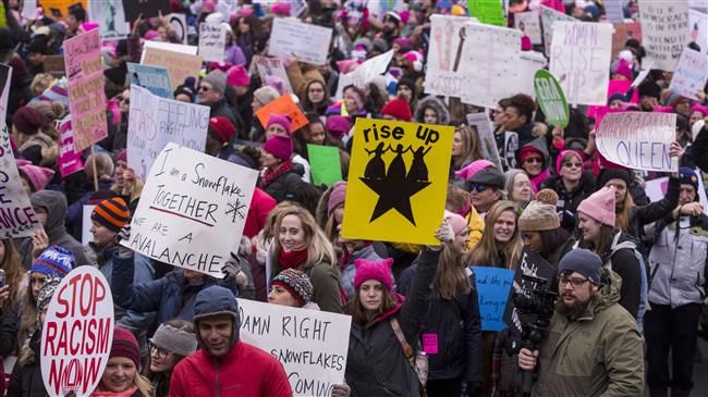 Women's marches draw thousands in Europe, US and around the world