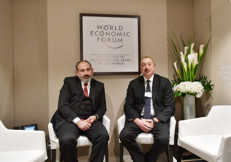 President Ilham Aliyev and Armenian Prime Minister Nikol Pashinyan hold informal meeting in Davos