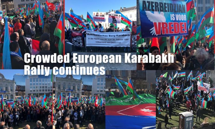 أذربيجانيو أوروبا يتدفقون إلى بروكسل للمشاركة في مظاهرة قراباغ الحاشدة